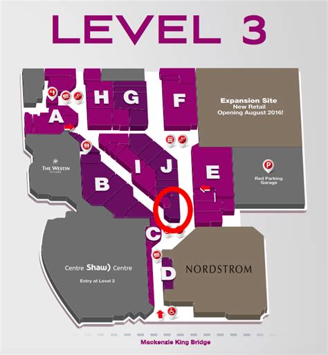 map of rideau centre.